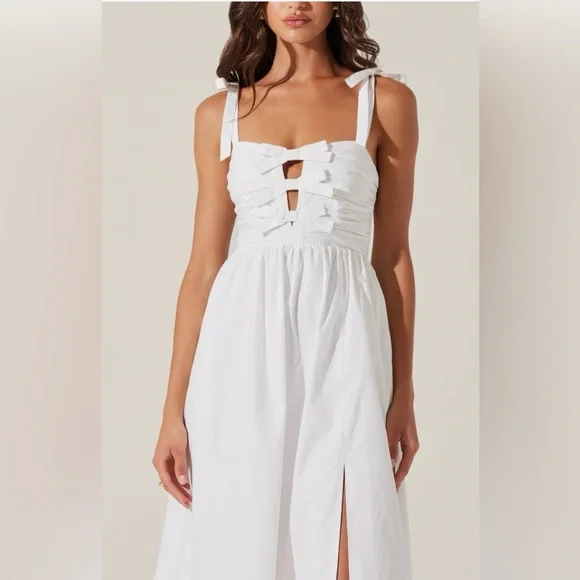 ASTR the Label Helia Sleeveless A-Line Dress White New - Picture 5 of 9
